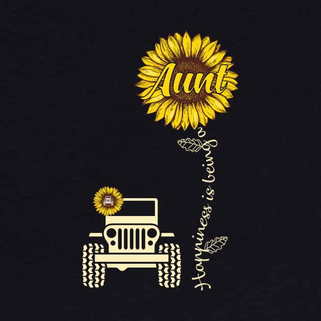 Jeep Sunflower Jeep Aunt Happiness is being a Aunt Jeep Women by Jane Sky